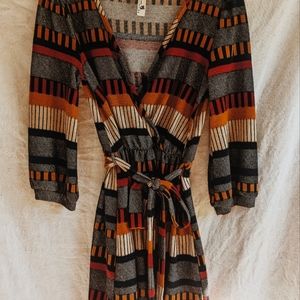 Pink owl, colorful dress size small